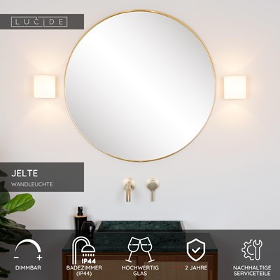 Lucide JELTE - Wandleuchte Badezimmer - 1xG9 - IP44 - Schwarz
